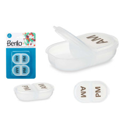 SET 2 PORTA PASTIGLIE PLASTICA AM / PM 9GR