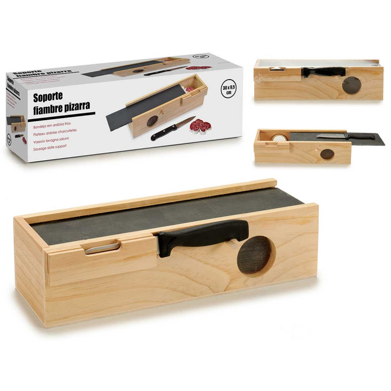 BOITE BOIS CHARCUTERIES TABLEAU ET COUTE