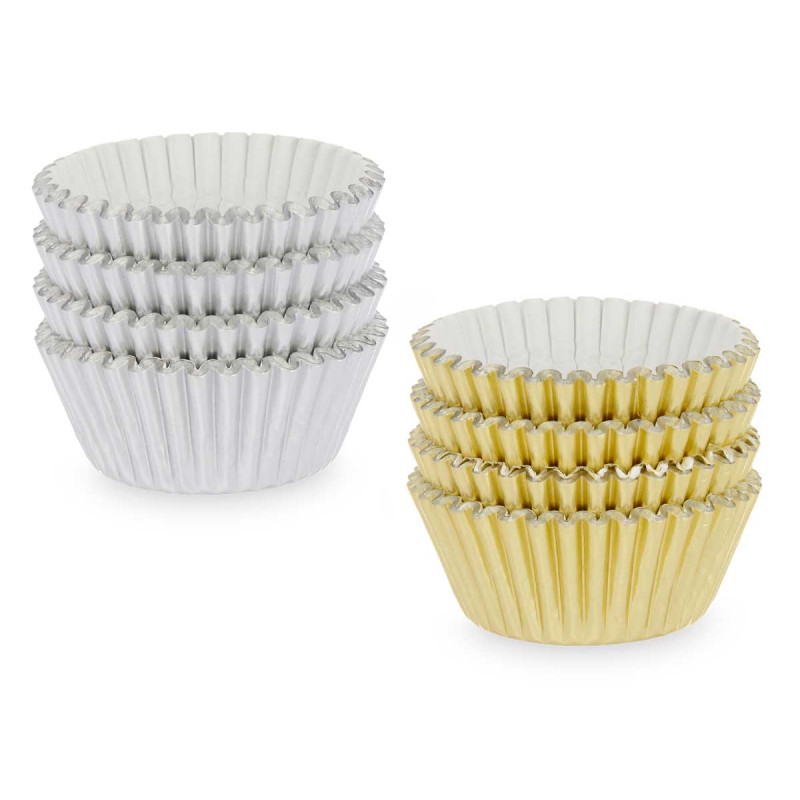 SET 100 PASTRY FOIL MOLDS 9CM ASSORT 2