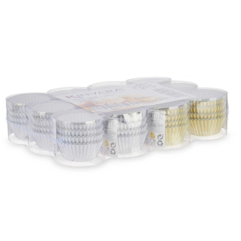 SET 100 PASTRY FOIL MOLDS 9CM ASSORT 2