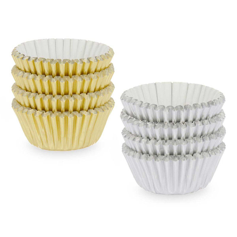 SET 100 STAMPI CARTA METALLIZZ PASTIC 8CM ASS 2