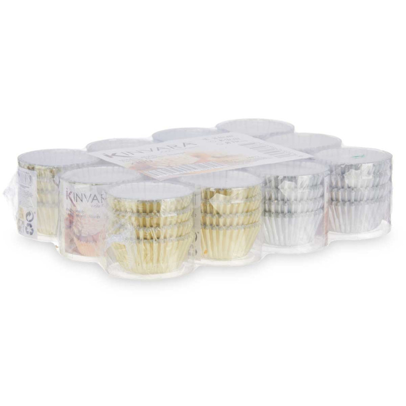 SET 100 PASTRY FOIL MOLDS 8CM ASSORT 2
