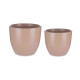 CONJ 2 VASOS CERAMICA 22 28CM BEGE
