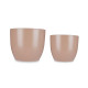 CONJ 2 VASOS CERAMICA 22 28CM BEGE