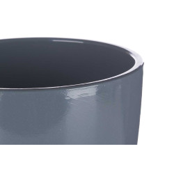 SET 2 CERAMIC POTS 22 28 CM ANTHRACITE