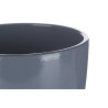 SET 2 CERAMIC POTS 22 28 CM ANTHRACITE
