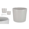 SET 2 CERAMIC POTS 22 27 CM GREY