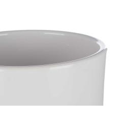 SET 2 CERAMIC POTS 22 27 CM GREY