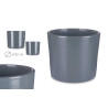SET 2 CERAMIC POTS 22 27 CM ANTHRACITE