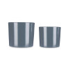 SET 2 CERAMIC POTS 22 27 CM ANTHRACITE