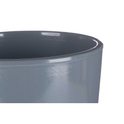 SET 2 CERAMIC POTS 22 27 CM ANTHRACITE