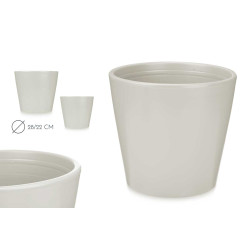 SET 2 VASI CERAMICA CONICO 22 28CM GRIGIO