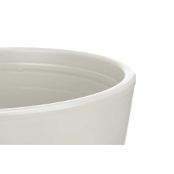 SET 2 CONICAL CERAMIC POTS 22 28 CM GREY