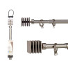 VARAO CORTINA AÇO INOX 120 210CM QUAD