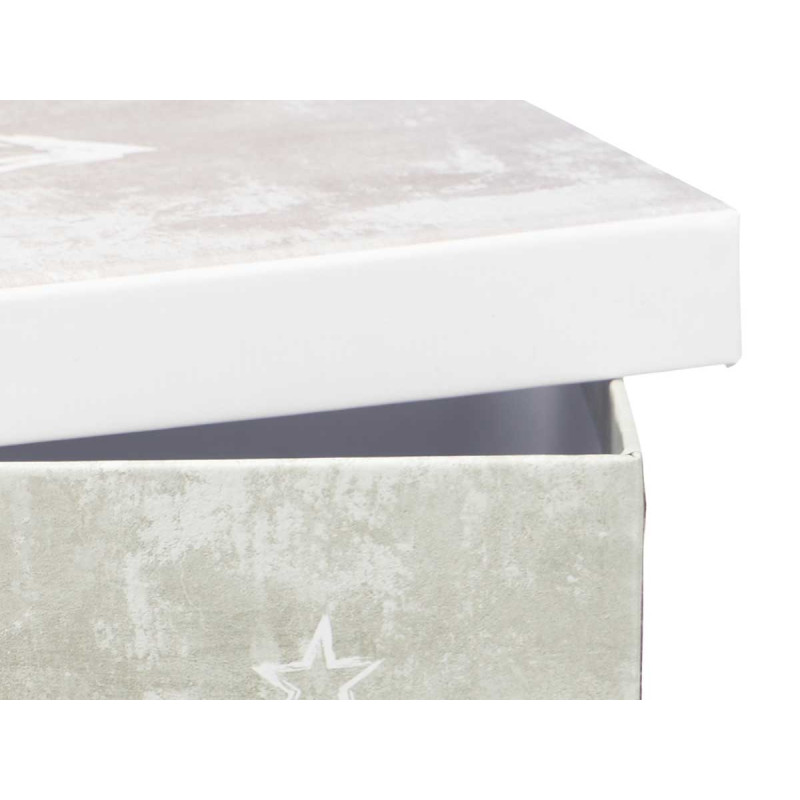 LARGE STAR CARDBOARD BOX ASSORTED3 NEUTRAL COLOUR 