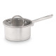 TACHO DE INDUÇÃO COM TAMPA DE VIDRO 18 CM