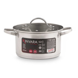 CAÇAROLA DE INDUÇÃO COM TAMPA DE VIDRO 20 CM
