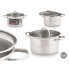 CASSEROLE À INDUCTION COUVERCLE EN VERRE 22 CM