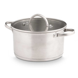 CASSEROLE À INDUCTION COUVERCLE EN VERRE 22 CM