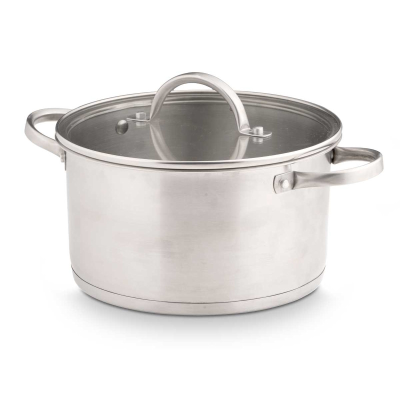 CASSEROLE À INDUCTION COUVERCLE EN VERRE 22 CM
