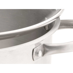 CAÇAROLA DE INDUÇÃO COM TAMPA DE VIDRO 22 CM