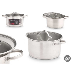 CASSEROLE À INDUCTION COUVERCLE EN VERRE 24 CM