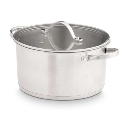 CASSEROLE À INDUCTION COUVERCLE EN VERRE 24 CM