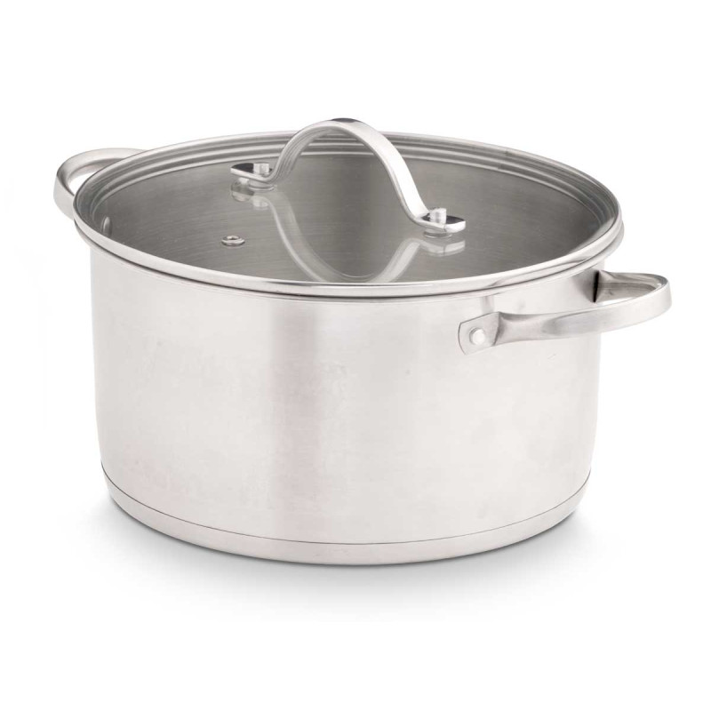 CASSEROLE À INDUCTION COUVERCLE EN VERRE 24 CM