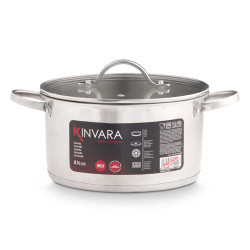 CASSEROLE À INDUCTION COUVERCLE EN VERRE 24 CM