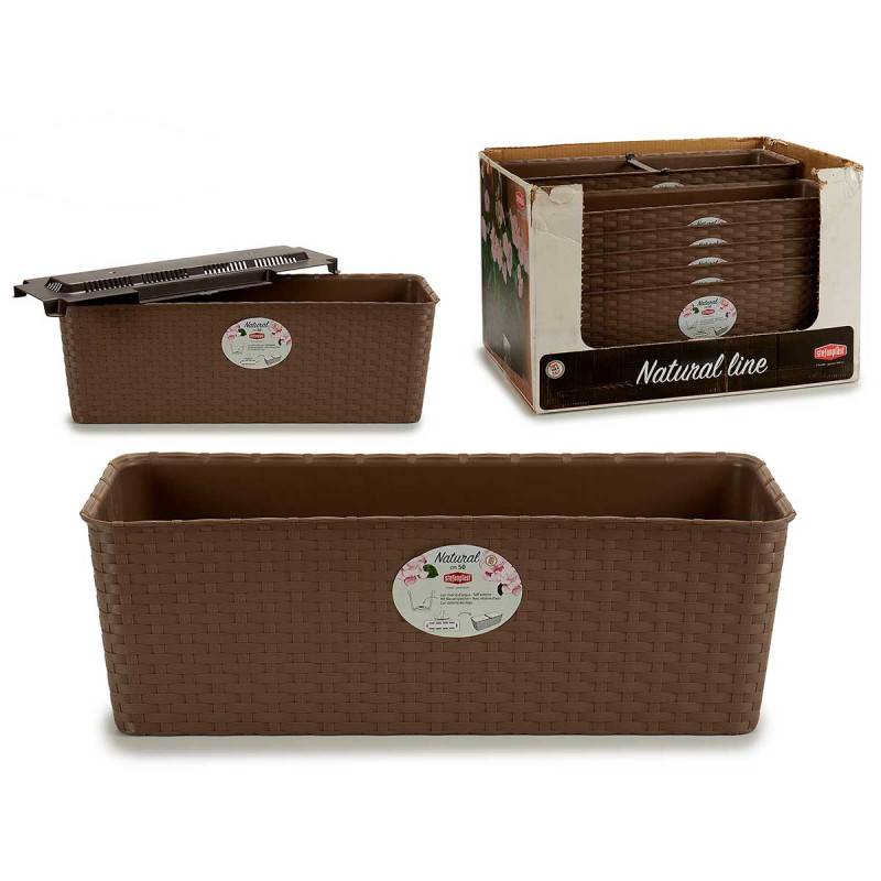 JARDINERA NATURAL RESER AGUA 50CM MARRON