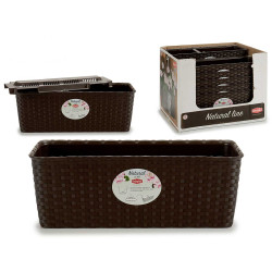 JARDINERA NATURAL RESER AGUA 40CM CHOCOLATE