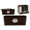 JARDINERA NATURAL RESER AGUA 40CM CHOCOLATE