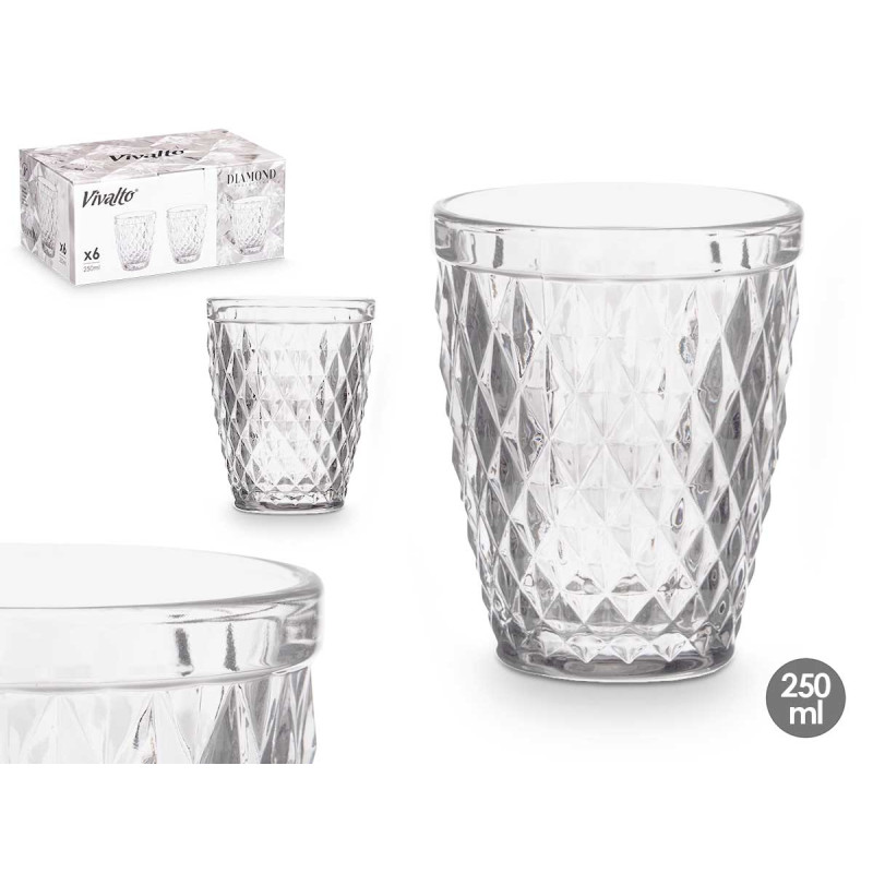 VERRE DIAMANT TRANSPARENT 250 ML