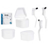 DENTURE BATH WITH BRUSH WHITE