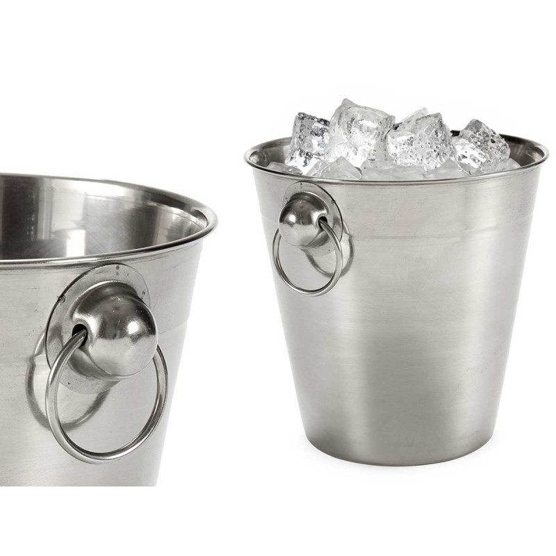 SMALL IRON SMOOTH ICE BUCKET W HANDLE