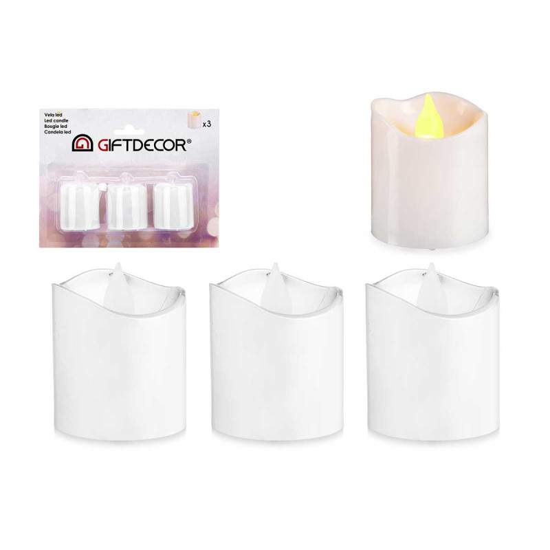 CONJ 3 VELAS LED TACO