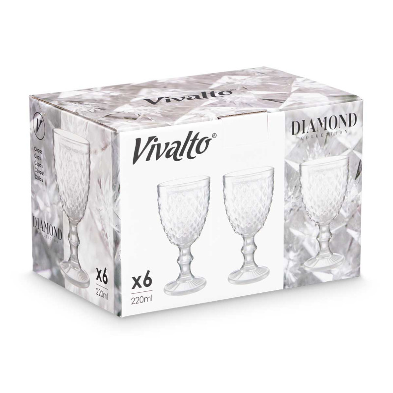 CALICE DIAMANTE TRASPARENTE 220ML