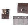 CURTAIN 140X260CM 6 EYELETS BROWN GRID