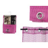 CURTAIN 140X260CM 6 EYELETS FUCSIA GRID