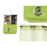 CURTAIN 140X260CM 6 EYELETS GREEN GRID