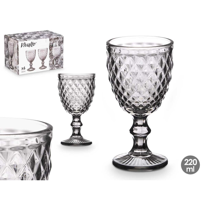 CALICE DIAMANTE CINZENTO 220 ML
