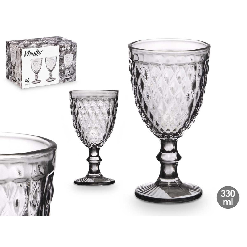 CALICE DIAMANTE CINZENTO 330 ML