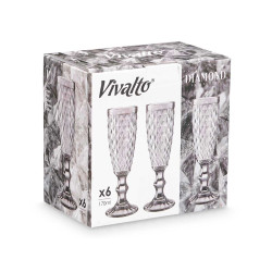 FLUTE CHAMPANHE CINZENTO 170 ML