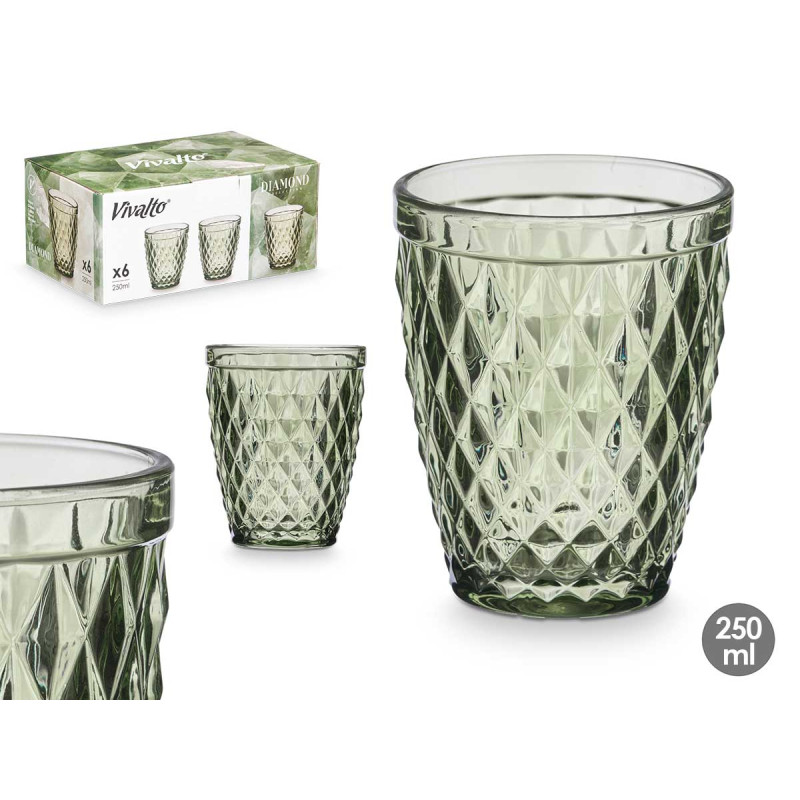 VERRE DIAMANT VERT 250 ML