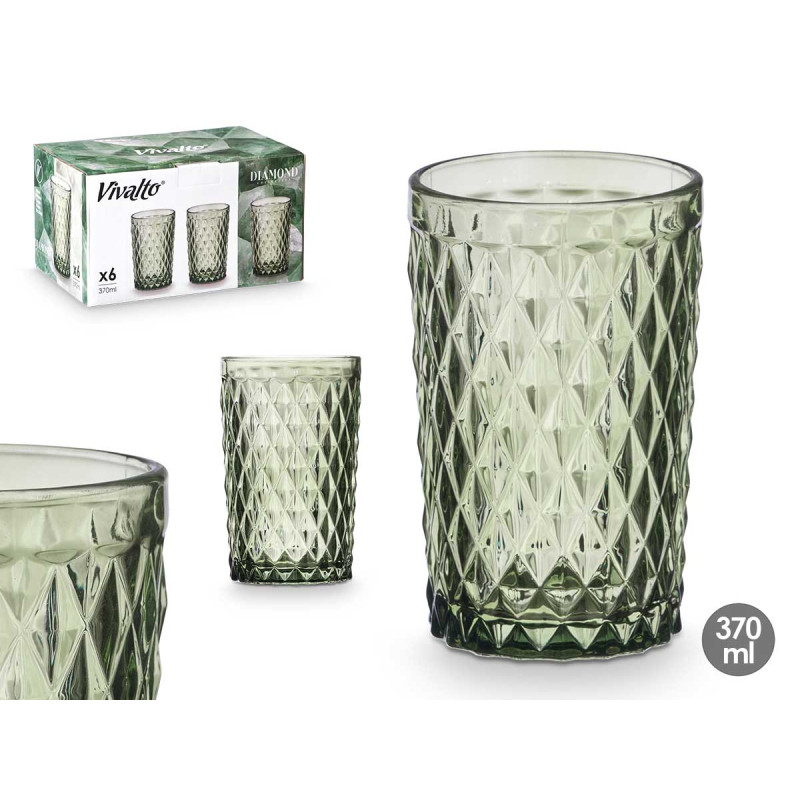 VERRE DIAMANT VERT 370 ML