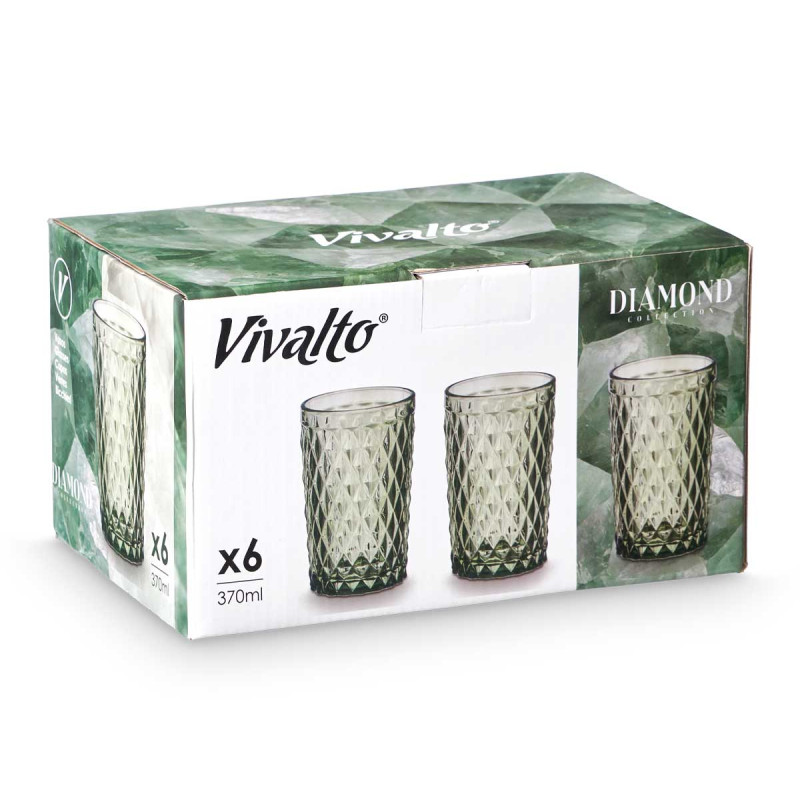 VERRE DIAMANT VERT 370 ML