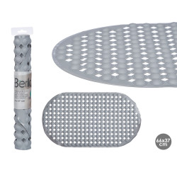 TAPETE DE WC ANTIDERRAPANTE CINZENTO 66X37CM