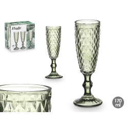 COUPE À CAVA DIAMANT VERT 170 ML