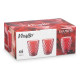 BICCHIERE DIAMANTE ROSSO 250 ML