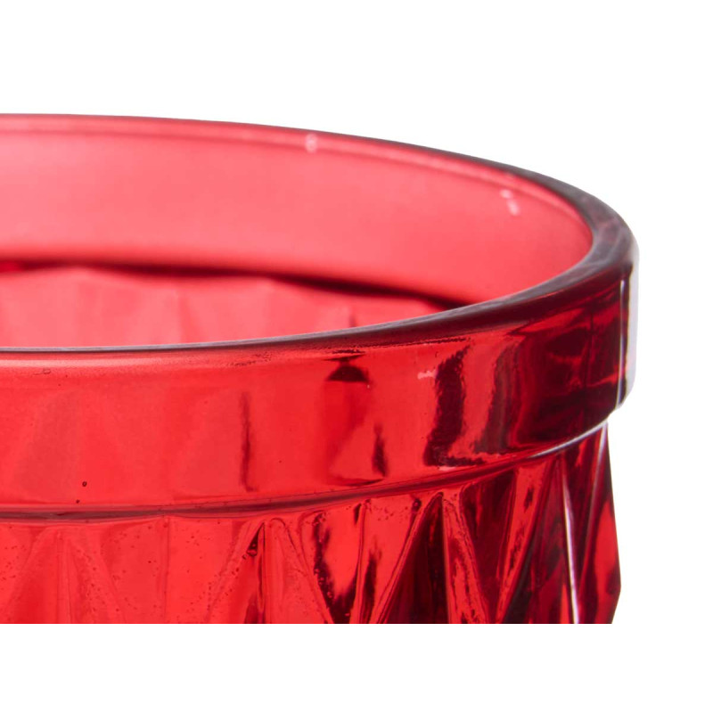 BICCHIERE DIAMANTE ROSSO 250 ML